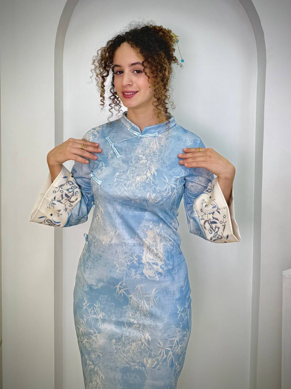 Ocean Qipao Dress