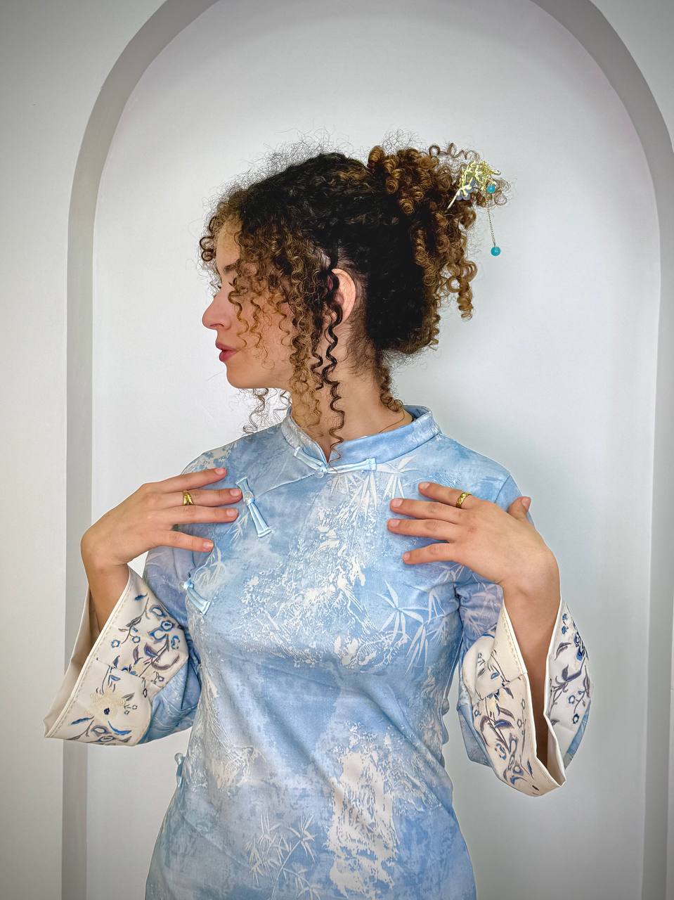 Ocean Qipao Dress