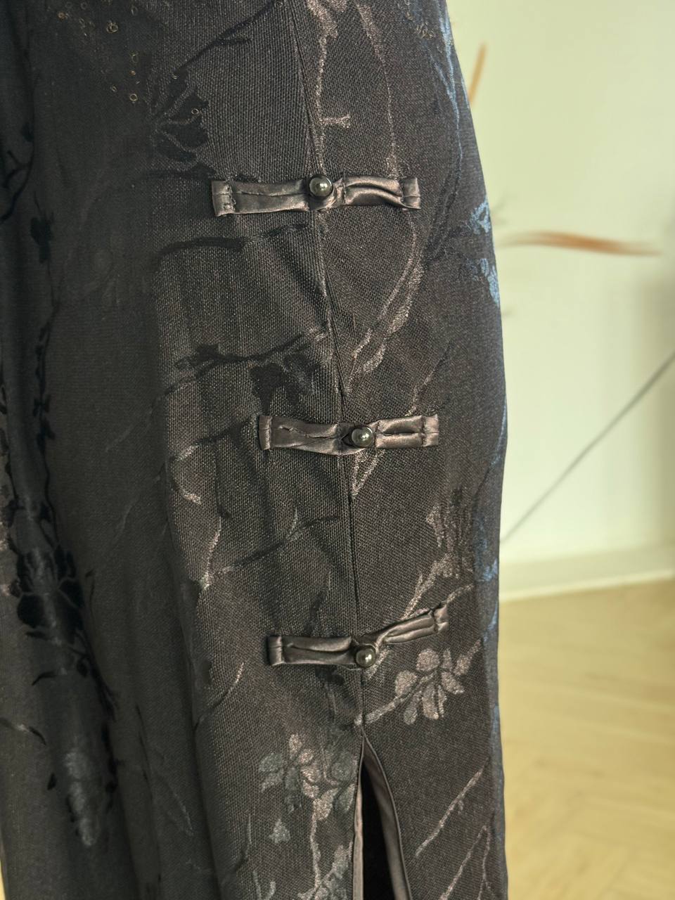Full Black Qipao Dress